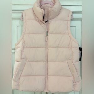 NWT SZ XL Tommy Hilfiger Light Pink Quilted Vest puffer coat